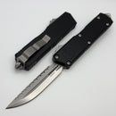 Microtech Scarab 2 Gen 3 Executive w/ Black Handle & D/E-S Full Serrated Stonewash M390MK 1181-12
