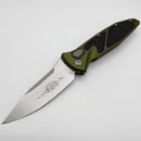 Microtech Socom Elite Auto OD Green Handles w/ S/E Stonewash 160A-10OD