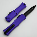 Microtech Knives Mini Hera Black D/E M390MK w/ Purple Handle 1702M-1PU