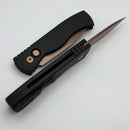 Pro-Tech TR-2 Tactical Response 2 Black Handles & Rose Gold MagnaCut T203-RG