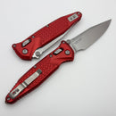 Microtech Socom Ram-Lok w/ Red Aluminum Frag Handles & S/E Stonewash M390MK 160RL-10FRRD