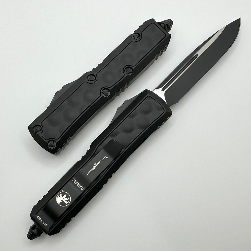 Microtech Daytona Tactical w/ Bubble Inlays & Black Single Edge Signature Series 124-1TBIS