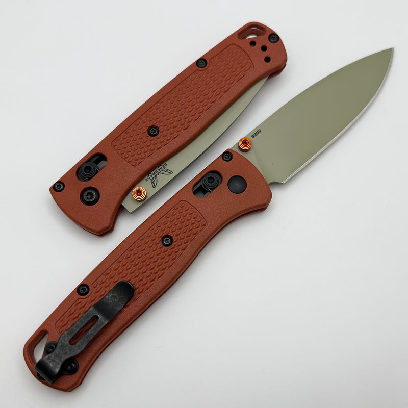 Benchmade Bugout Rust Orange Grivory & Desert Verde Cerakote S30V 535TN-10