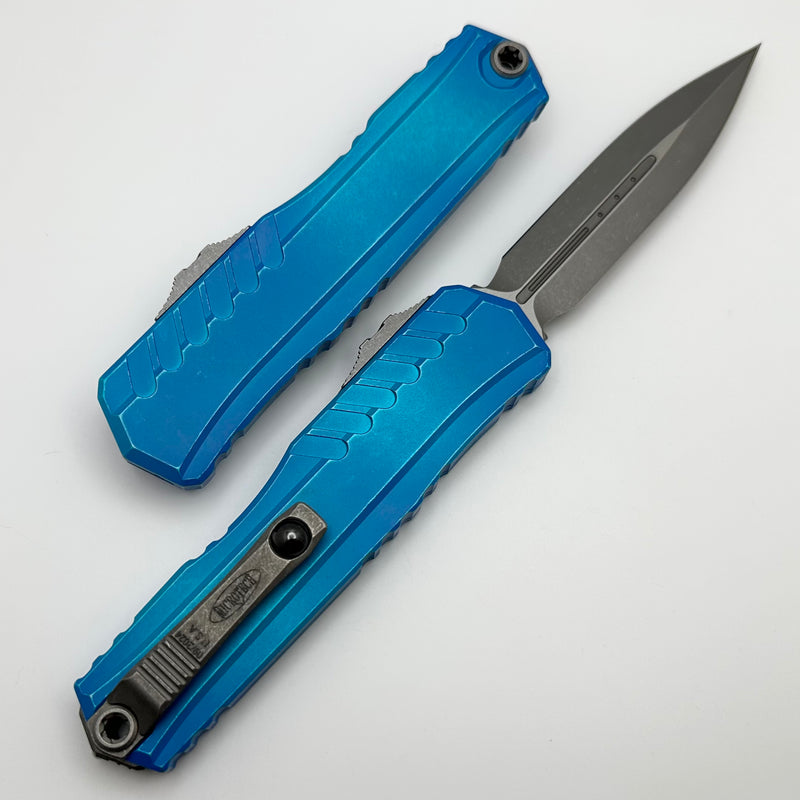 Microtech Cypher II D/E Apocalyptic Marbled Blue 1242-10MBL