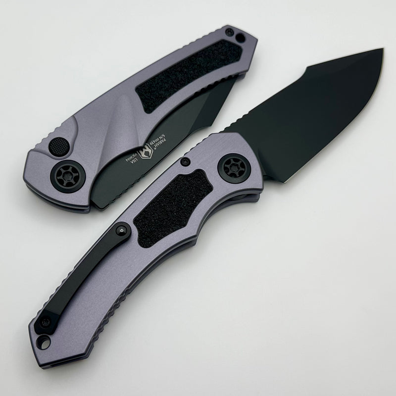 Heretic Knives Pariah Auto Gray Tactical & Black MagnaCut H048-4A-GRY