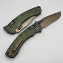 Microtech Marfione Select Amphibian RAM LOK Antique Green Frag Titanium Handles & Bronze M390MK & Bronzed Accents 137RL-13FRMS1