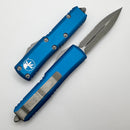 Microtech UTX-85 Double Edge Apocalyptic Partial Serrated & Blue 232-11APBL