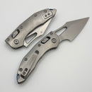Marfione Select Manual M-Stitch RAM LOK Slab Side Titanium Handles w/ Blue Accents & Stonewash M390MK 169MRL-10MS2