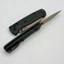 Benchmade Mini Bugout Taiga Green Grivory Handle & McMillan Tan Cerakote Elmax 533TN-2601