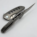 Mechforce & Barker Knives Collab Hokkaido w/ Titanium Holes Pattern Handle & Stonewash MagnaCut