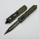 Microtech Dirac Double Edge Weathered Grenade Green 225-1WGG