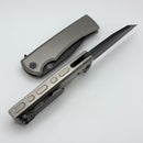 Chaves Knives Street Sangre Flipper w/ Bright Stonewash Titanium Integral Handle & DLC M390