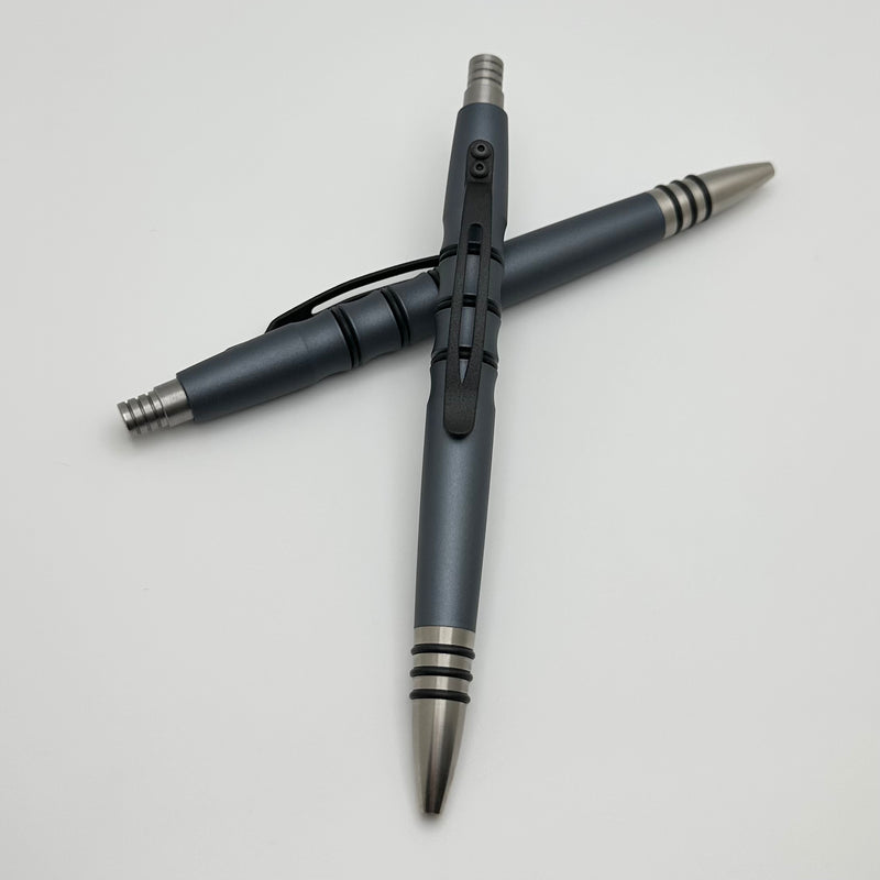 Tuff Writer Precision Press Pen w/ Slate Gray Aluminum Barrel