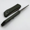 Pro-Tech Oligarch Green Aluminum Handle w/ Smoky Gray DLC MagnaCut DS121-Green