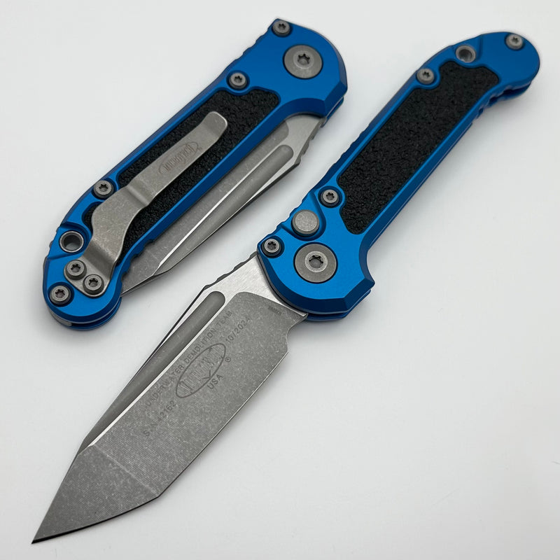 Microtech Knives LUDT Gen III Apocalyptic Tanto w/ Blue Handle 1136-10APBL