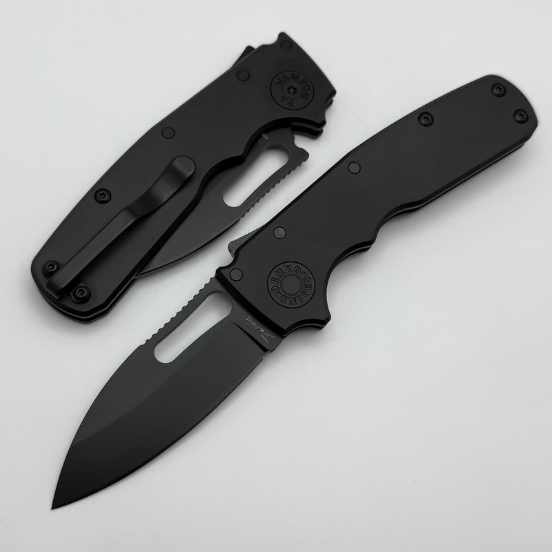 Demko Shark Cub Stealth Black Aluminum Handles & Slicer Shark DLC 20CV