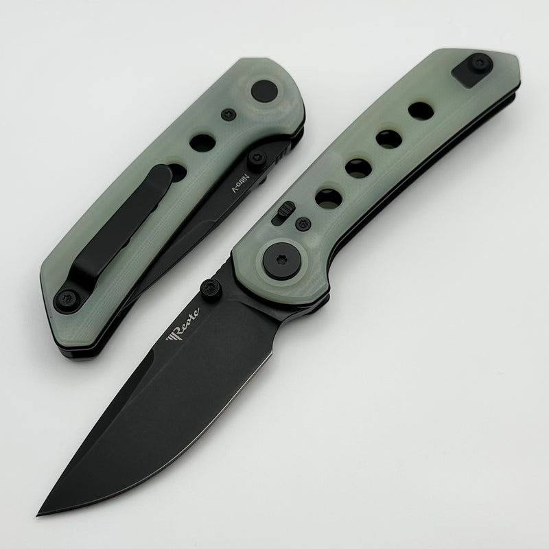 Reate Knives PL-XT Jade G-10 & Black PVD Nitro-V