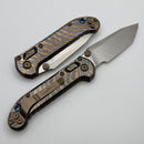 Marfione Select Microtech LUDT Ram-Lok w/ Flamed Slab Side Titanium Handles w/ Blue Accents & Stonewash Tanto 1136RLS-10MS4