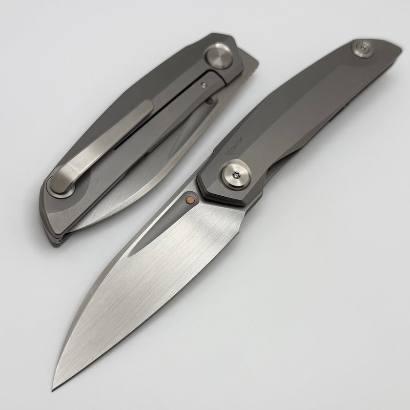 Reate Knives VK-ANUB Bead Blast Titanium Handles & Hand Rubbed Elmax