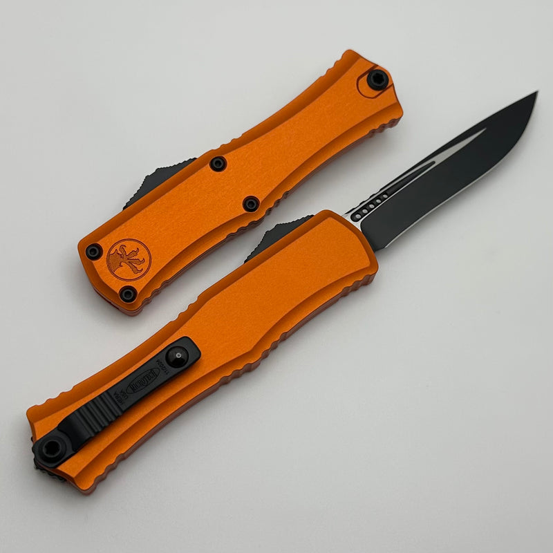 Microtech Knives Mini Hera Black Recurve M390MK w/ Orange Handle 1705M-1OR