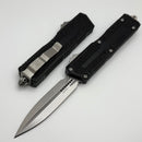 Microtech Scarab 2 Gen 3 D/E Stonewash Standard w/ Black Handle 1280-10