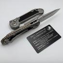 Microtech Knives LUDT Gen III Partial Serrated Apocalyptic Tanto & Titanium Handles w/ Textured Inlays & Bronze Accents 1136-11MS2