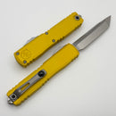 Microtech Ultratech Gen IV T/E Stonewash Standard w/ Yellow Handle 11234-10YW