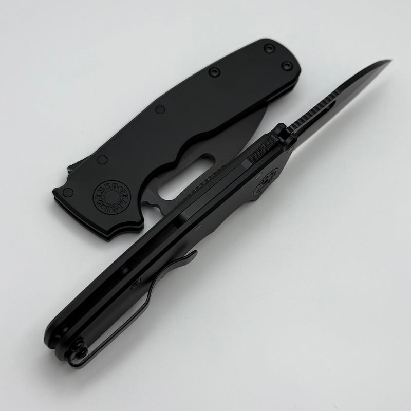 Demko Shark Cub Stealth Black Aluminum Handles & Slicer Shark DLC 20CV