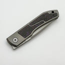 Uldanov Custom Knives Sierra w/ Milled Titanium/Purple Haze Carbon Fiber Inlays & MagnaCut Front Flipper
