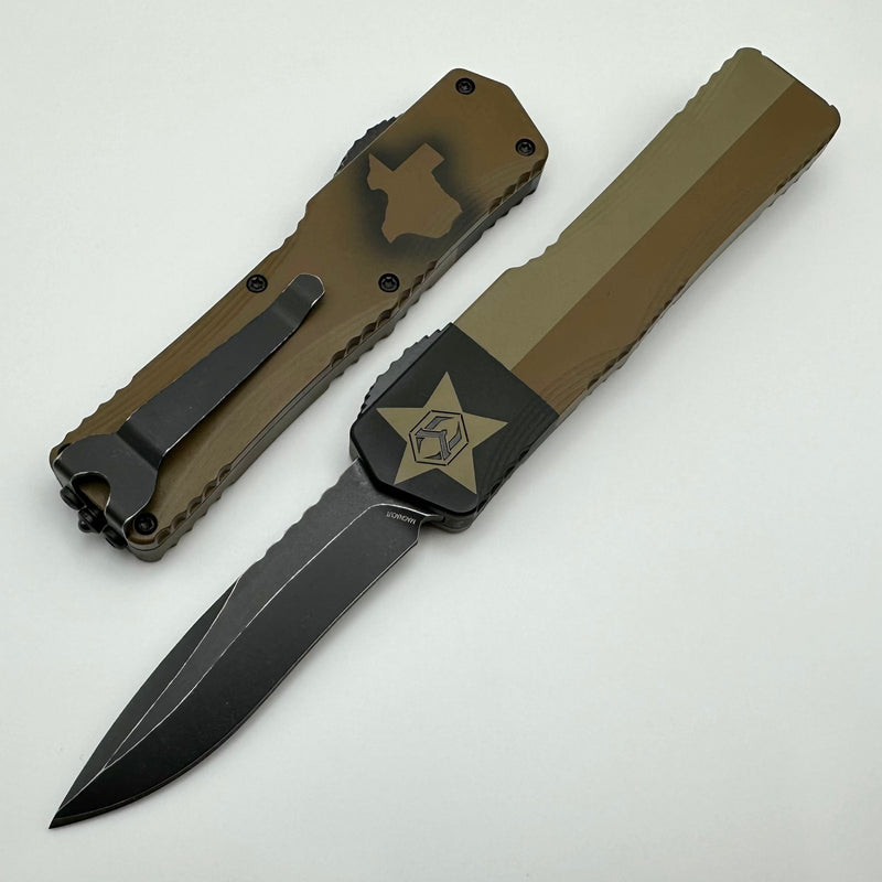 Heretic Knives Colossus Battle Black Lone Star Flag & Recurve Magnacut Blade Show Texas 24' BST SPECIAL ONE PER HOUSEHOLD