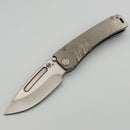 Medford Marauder Full Size Tumbled Titanium Handles w/ 0.26" Satin MagnaCut Drop Point