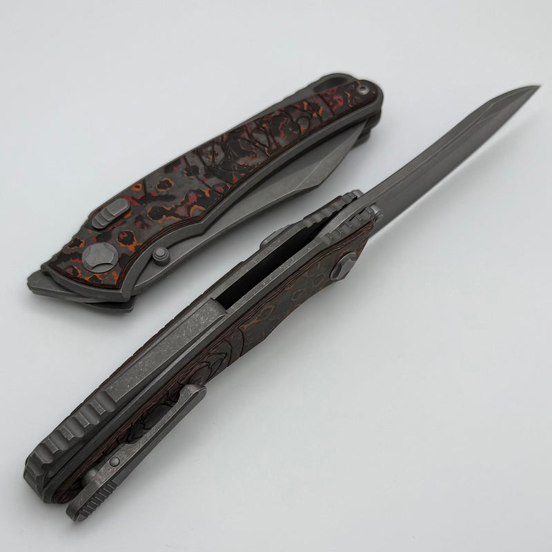 Hawk Designs Talon w/ Mars Valley Fat Carbon Overlay Handles ZirBlast/