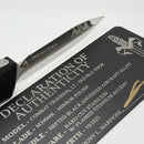 Marfione Custom Knives Combat Troodon LT Gen III Mirror Polished D/E w/ Black Handle & Flamed Accents