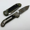 Microtech Knives LUDT Gen III Outbreak Tanto Full Serrated 1136-3OBS