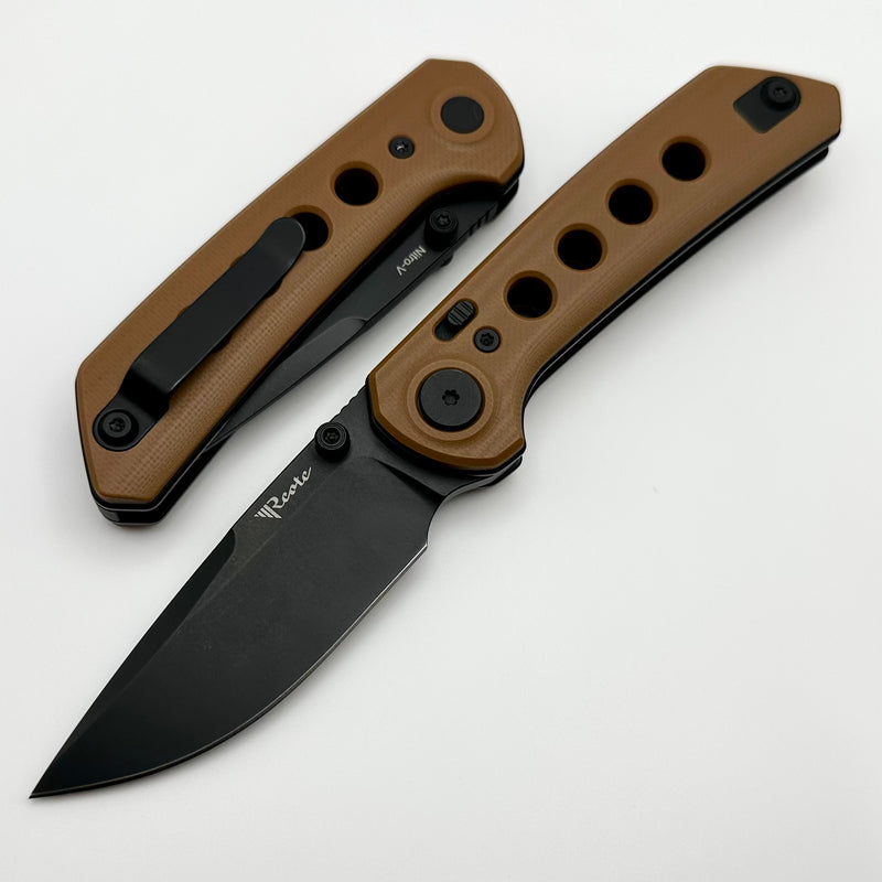 Reate Knives PL-XT Tan G-10 & Black PVD Nitro-V