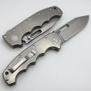 Demko Knives MG AD20 w/ Smooth Titanium Handles & MagnaCut Clip Point One Per Household
