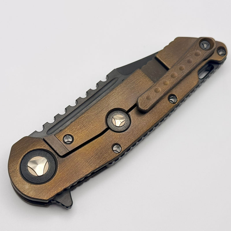 Marfione Custom Knives Warhound DLC Two Tone Apocalyptic w/ Bronze Bark Titanium & DLC Hardware