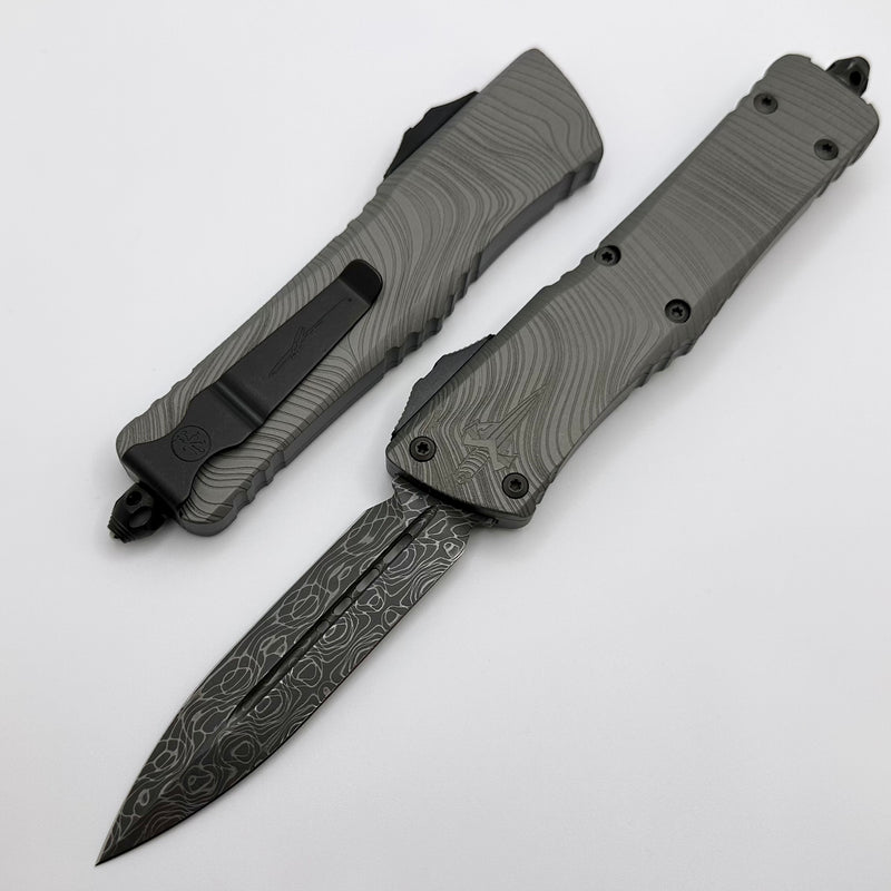 Microtech Combat Troodon Beskar w/ Damascus Double Edge Signature Series 142-16DLCBES