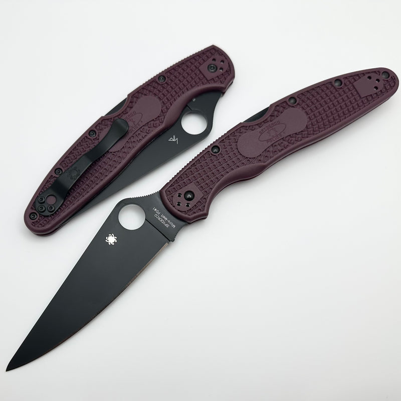 Spyderco Police 4 Burgundy FRN & Micro Melt PD