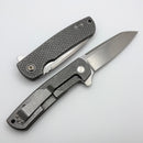 Defiant 7 Servo w/ Textured Titanium Handles & 3.5" Stonewash MagnaCut