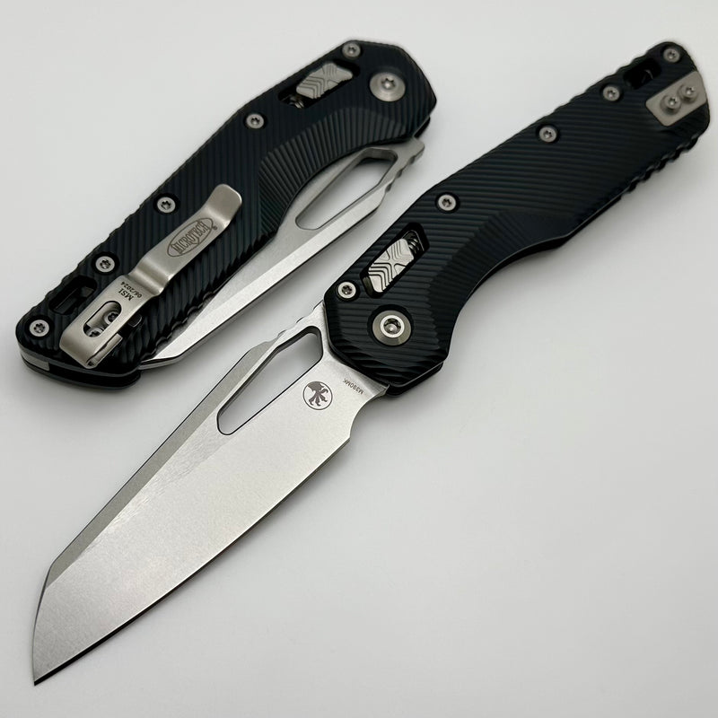 Microtech Knives MSI RAM LOK Black Fluted Aluminum & Stonewash M390MK 210-10FL