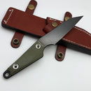 Medford 1881 Knife Works UDT w/ OD Green G-10 & DLC Chisel 1095 CV Fixed Blade