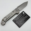 Microtech Knives LUDT Gen III Frag Titanium Handles w/ Partial Serrated Stonewash Tanto & Bronze Accents 1136-11FRMS1