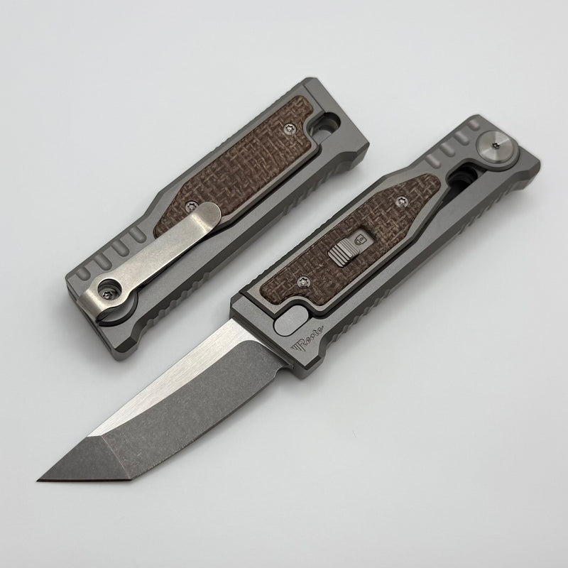 Reate EXO Mini Burlap Micarta & Two Tone Tanto 3V