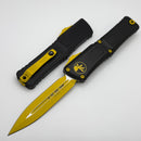 Microtech Knives Combat Troodon Gen III Black D/E w/ Corvette Yellow Accents 1142-1CYSK