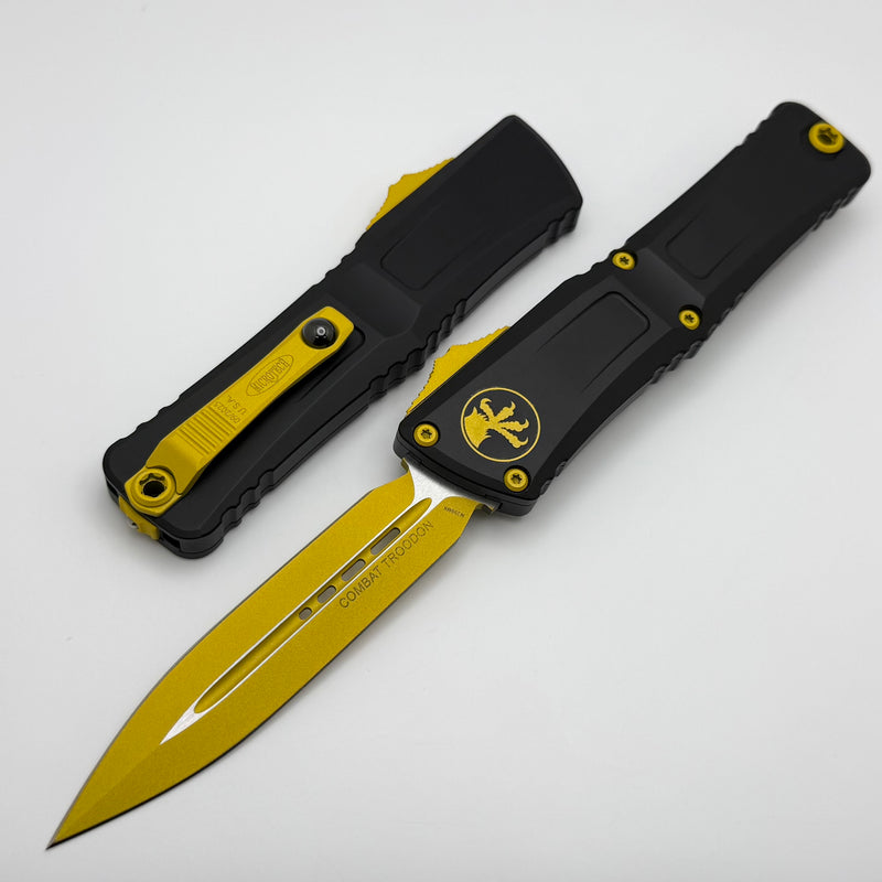Microtech Knives Combat Troodon Gen III Black D/E w/ Corvette Yellow Accents 1142-1CYSK