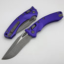 Microtech Amphibian RAM LOK Purple Fluted Aluminum & Apocalyptic M390MK 137RL-10APFLPU