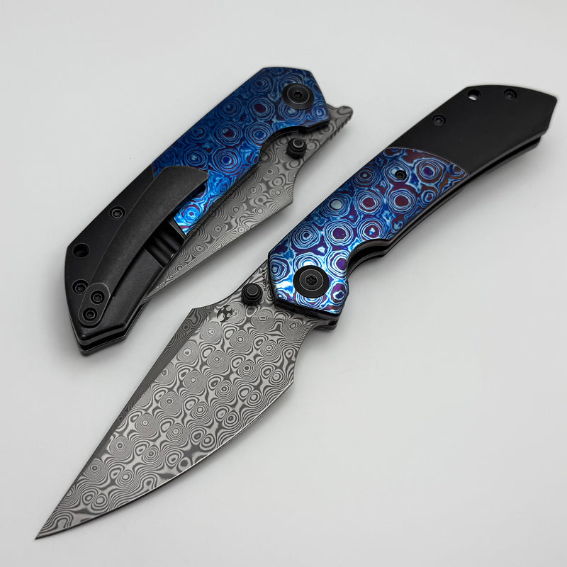 Kansept Knives Fenrir Black Stonewash w/ Timascus Handles & Damascus K