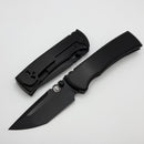 Chaves Knives Redencion 229 Satin Flats Black PVD w/ Titanium Integral Handle w/ Magnetic Ti Inlays & Tanto M390
