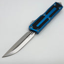 Grenade Blem Microtech Scarab 2 Gen 3 Blue Handles w/ D/E-S Stonewash M390MK 1180-10BL
